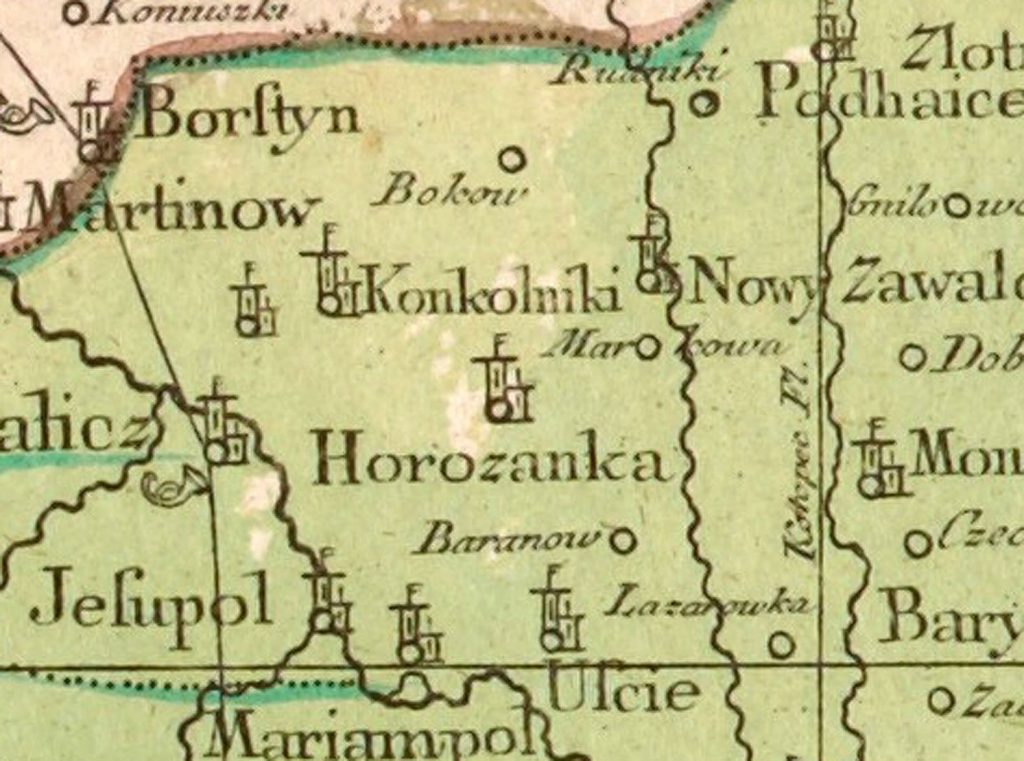 Кукільники на карті XVIII століття.